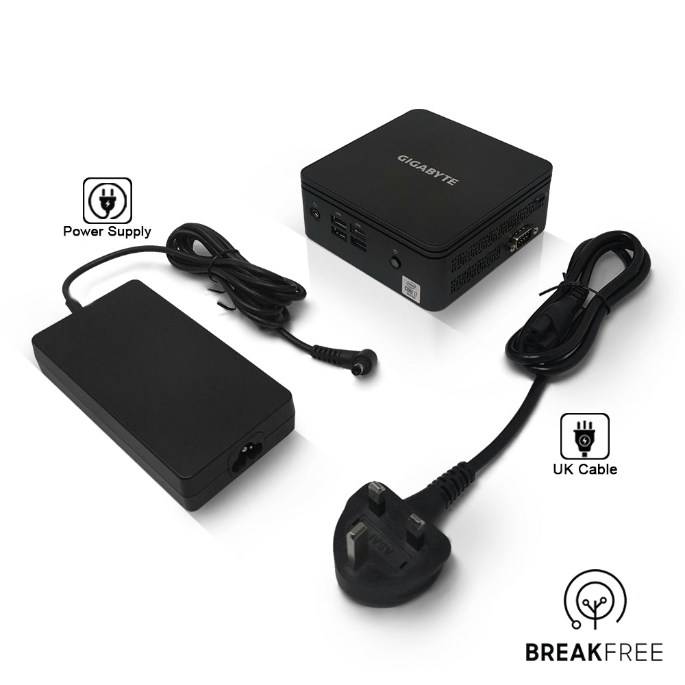 GIGABYTE Brix GB-BRi7H-10710 Mini PC i7 10710U 4.7GHz 16GB RAM 500GB SSD WiFi Bluetooth