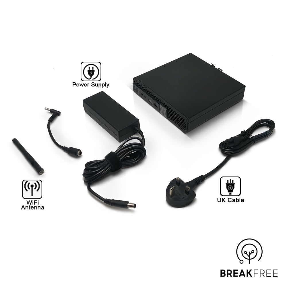 Dell Optiplex 7060 Micro PC i7 8700T 4GHz 16GB RAM 256GB SSD WiFi Bluetooth