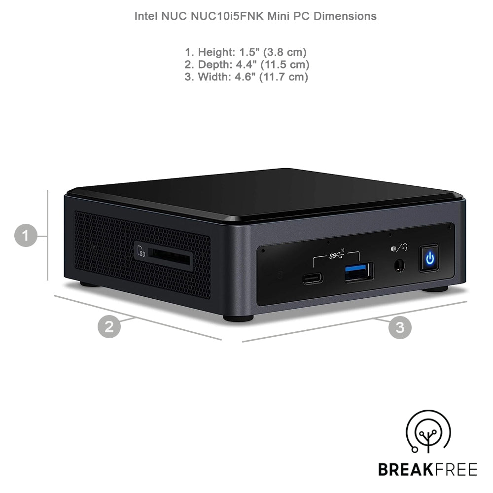Intel NUC NUC10i5FNK Mini PC i5 10210U 4.2GHz Barebone 4K WiFi Bluetooth