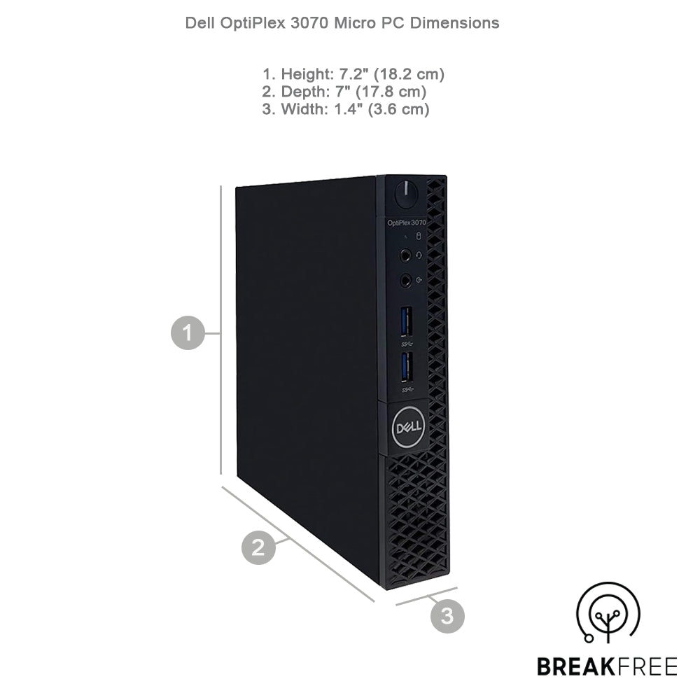 Dell OptiPlex 3070 Micro PC i5 9500T 3.7GHz 16GB RAM 500GB SSD 4K