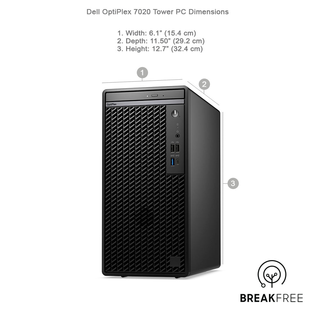 Dell OptiPlex 7020 Tower PC i5 14500 5GHz 16GB RAM 500GB SSD 1TB HDD WiFi Bluetooth