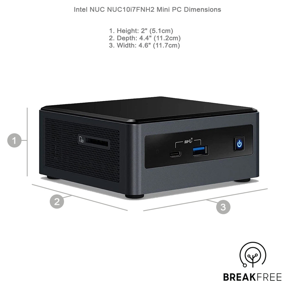 Intel NUC NUC10i7FNH Mini PC i7 10710U 4.7GHz 16GB RAM 500GB SSD WiFi Bluetooth