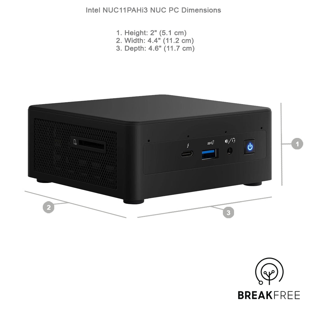Intel NUC NUC11PAHi3 Mini PC i3 1115G4 4.1GHz 8GB RAM 256GB SSD WiFi Bluetooth