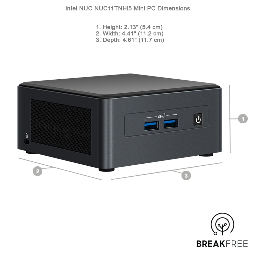 Intel NUC NUC11TNHi5 Mini PC i5 1135G7 4.2GHz 16GB RAM 256GB SSD WiFi Bluetooth