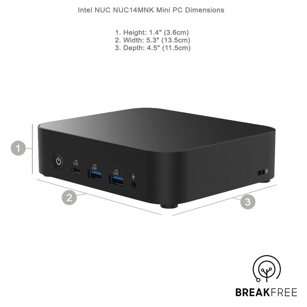 Intel NUC NUC14MNK150 Mini PC N150 8GB RAM 256GB SSD WiFi Bluetooth