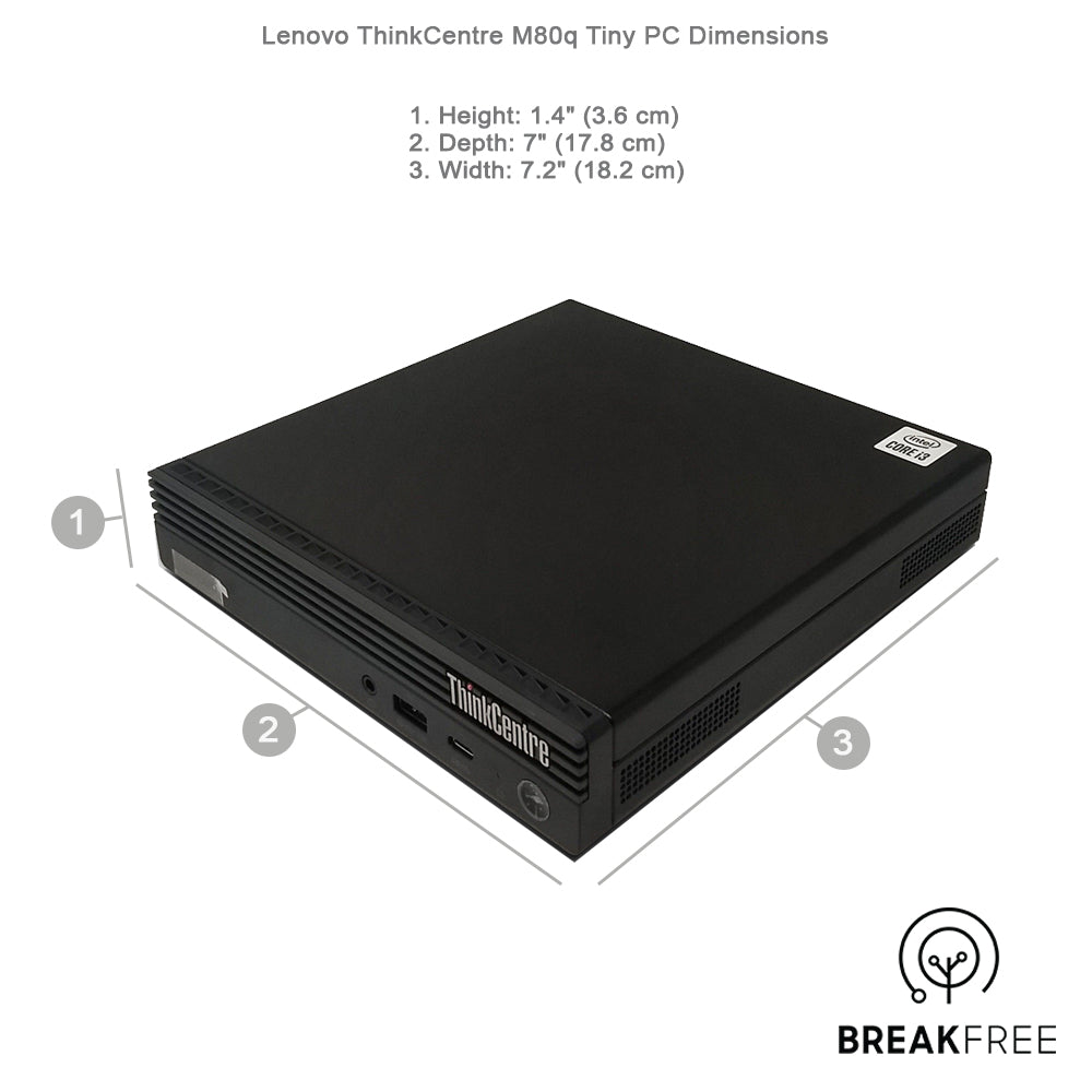 Lenovo ThinkCentre M80q Tiny PC i3 10100T 3.8GHz 8GB RAM 256GB SSD WiFi Bluetooth