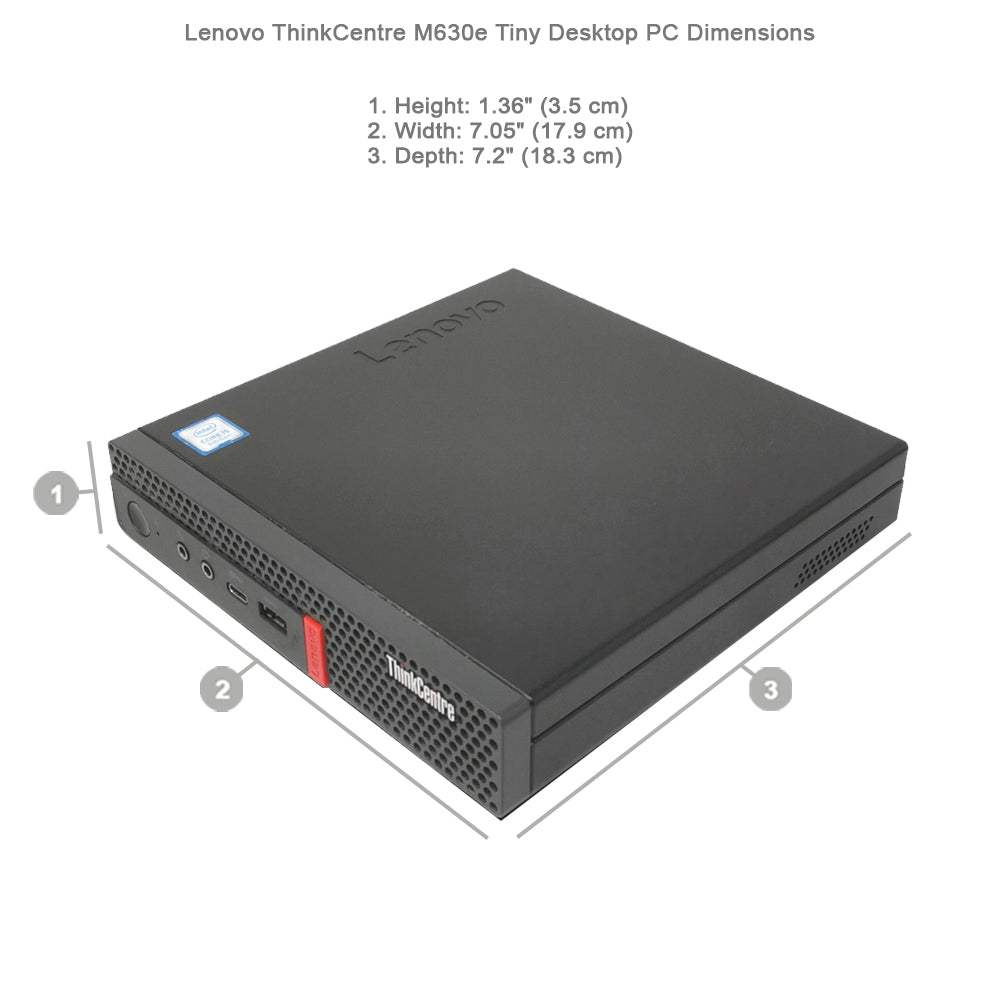 Lenovo ThinkCentre M630e Tiny PC i3 8145U 3.9GHz 8GB RAM 256GB SSD 4K WiFi Bluetooth