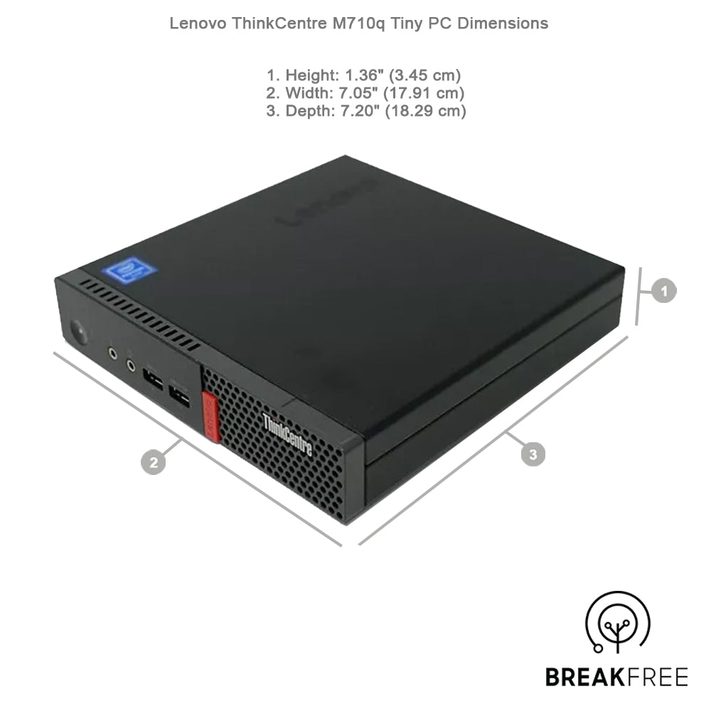 Lenovo ThinkCentre M710q Tiny Desktop PC i5 7400T 3GHz 8GB RAM 256GB SSD