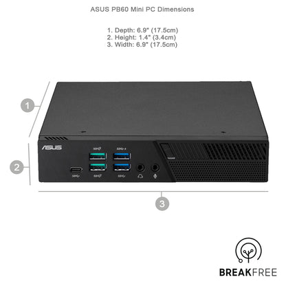 ASUS PB60 Mini PC i5 9500T 3.7GHz 8GB RAM 256GB SSD 4K WiFi Bluetooth