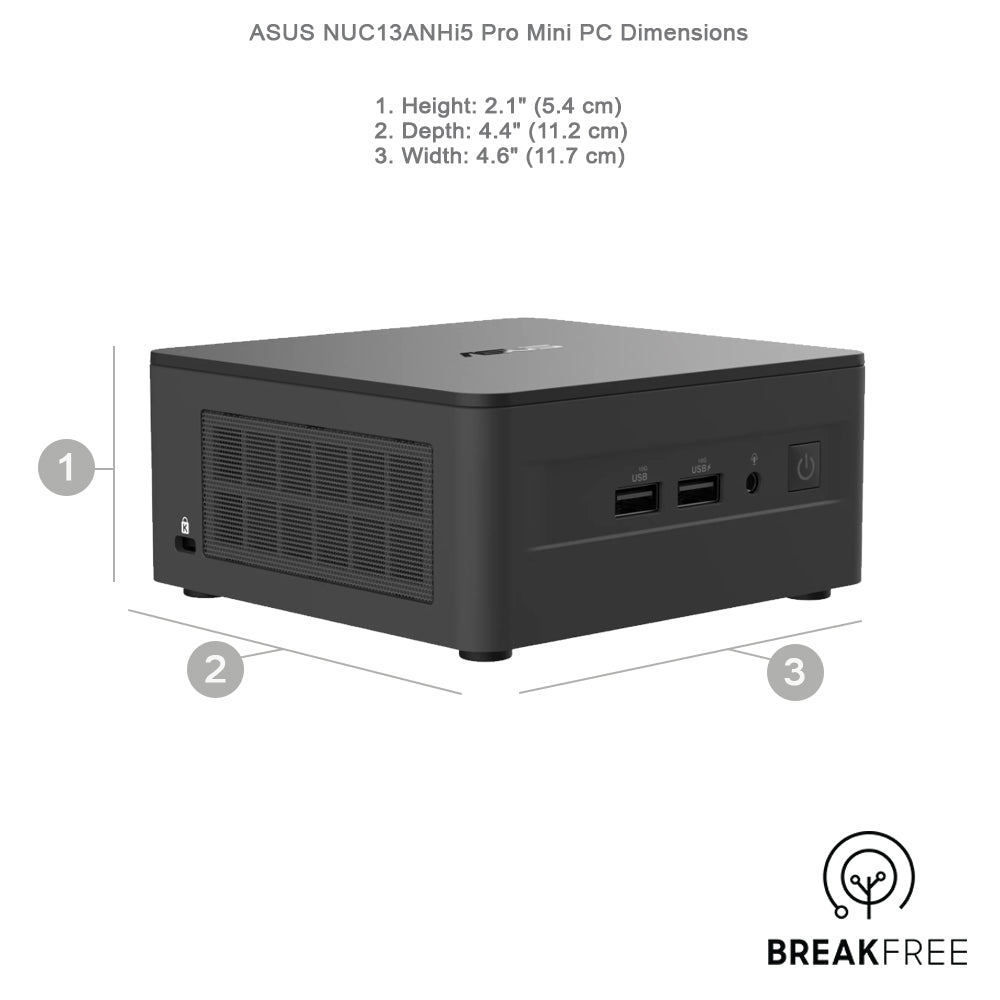 ASUS Pro NUC13ANHi5 Mini PC i5 13420H 4.6GHz WiFi Bluetooth Barebone