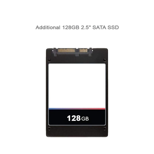 Additional 128GB 2.5” SATA SSD storage
