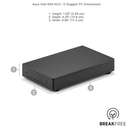 Asus NUC 13 Rugged Mini PC Intel N50 64GB eMMC WiFi Bluetooth