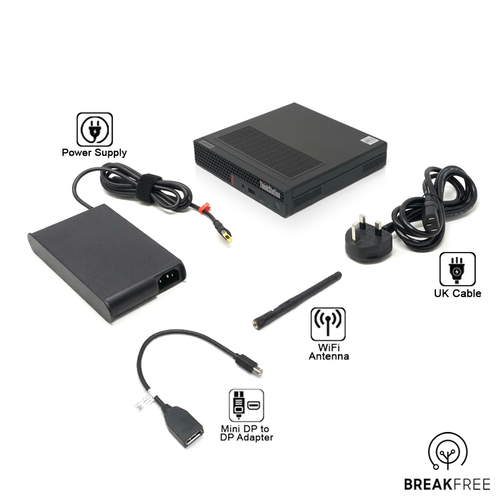 Lenovo ThinkStation P340 Tiny PC P1000 4GB GDDR5 i7 10700T 64GB RAM 1TB SSD WiFi Bluetooth