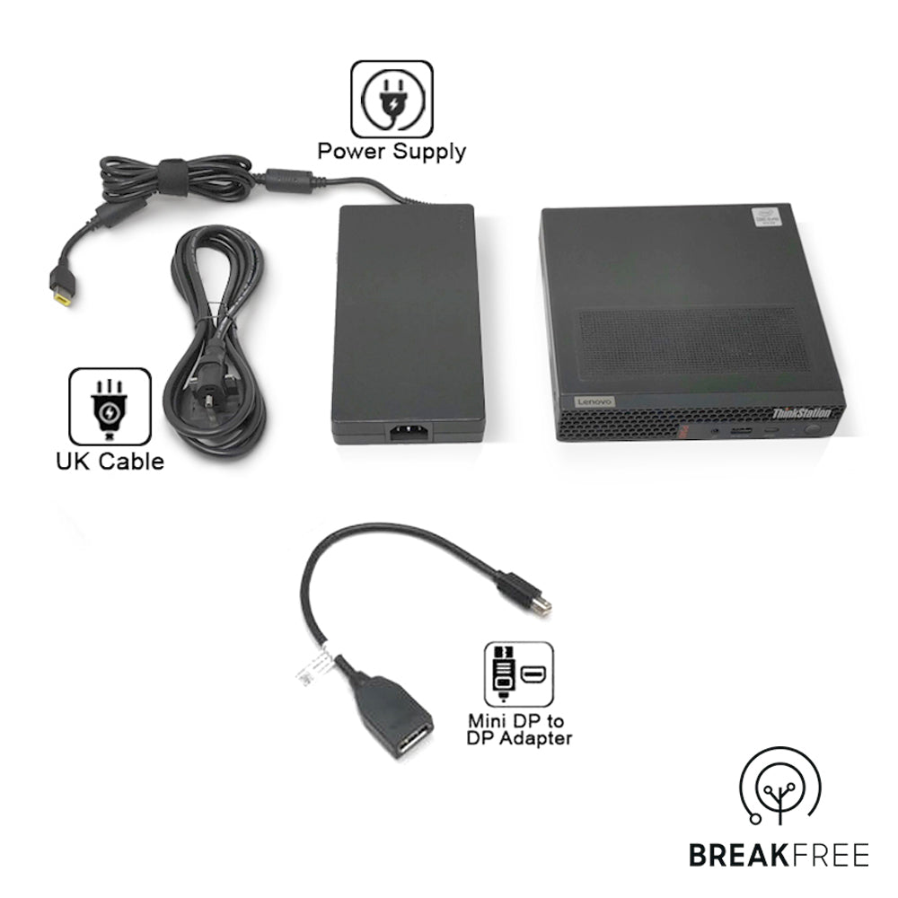 Lenovo ThinkStation P340 Tiny PC i5 10400T 16GB RAM 256GB SSD Nvidia GPU WiFi