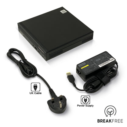 Lenovo ThinkCentre M70q Gen 1 Tiny PC i3 10100T 16GB RAM 256GB SSD 4K DP HDMI