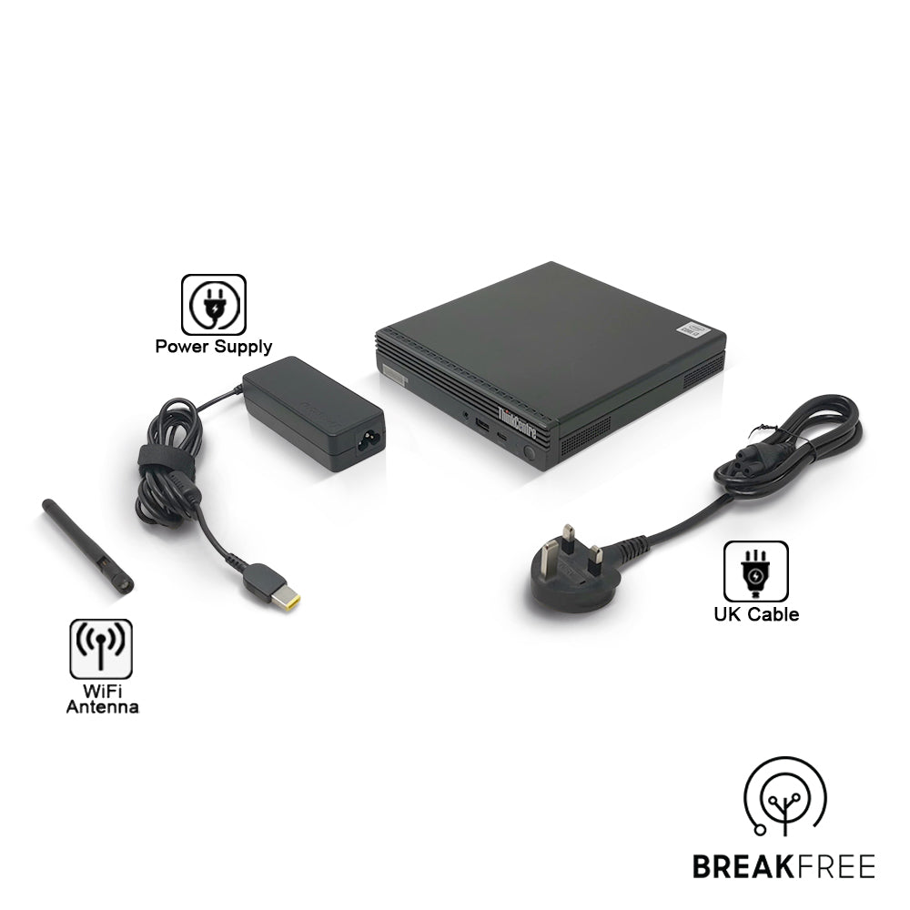 Lenovo ThinkCentre M60e Tiny PC i3 1005G1 3.4GHz 8GB RAM 256GB SSD WiFi Bluetooth