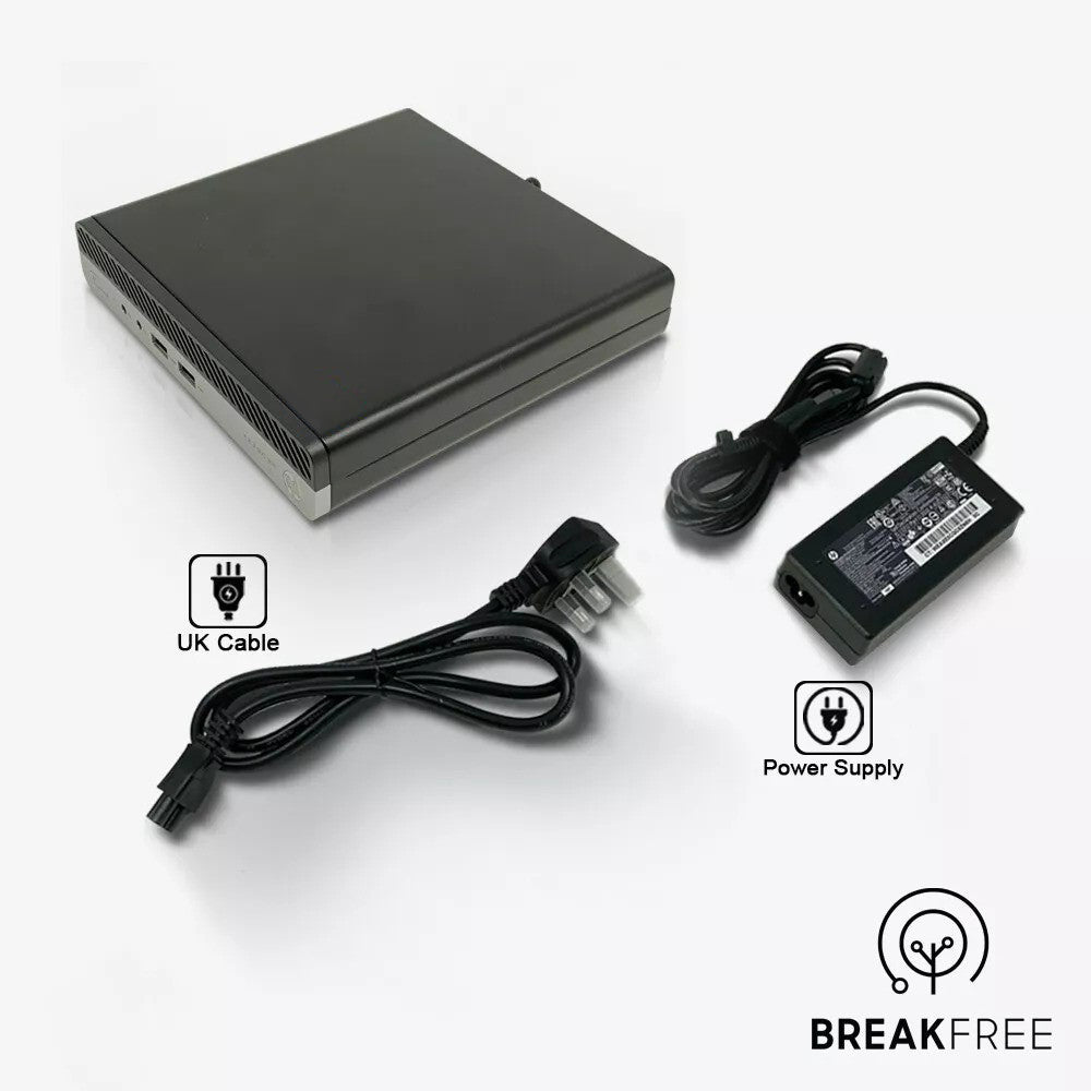 HP ProDesk 400 G5 Mini PC i3 9100T 3.7GHz 8GB RAM 256GB SSD 4K 2x DP