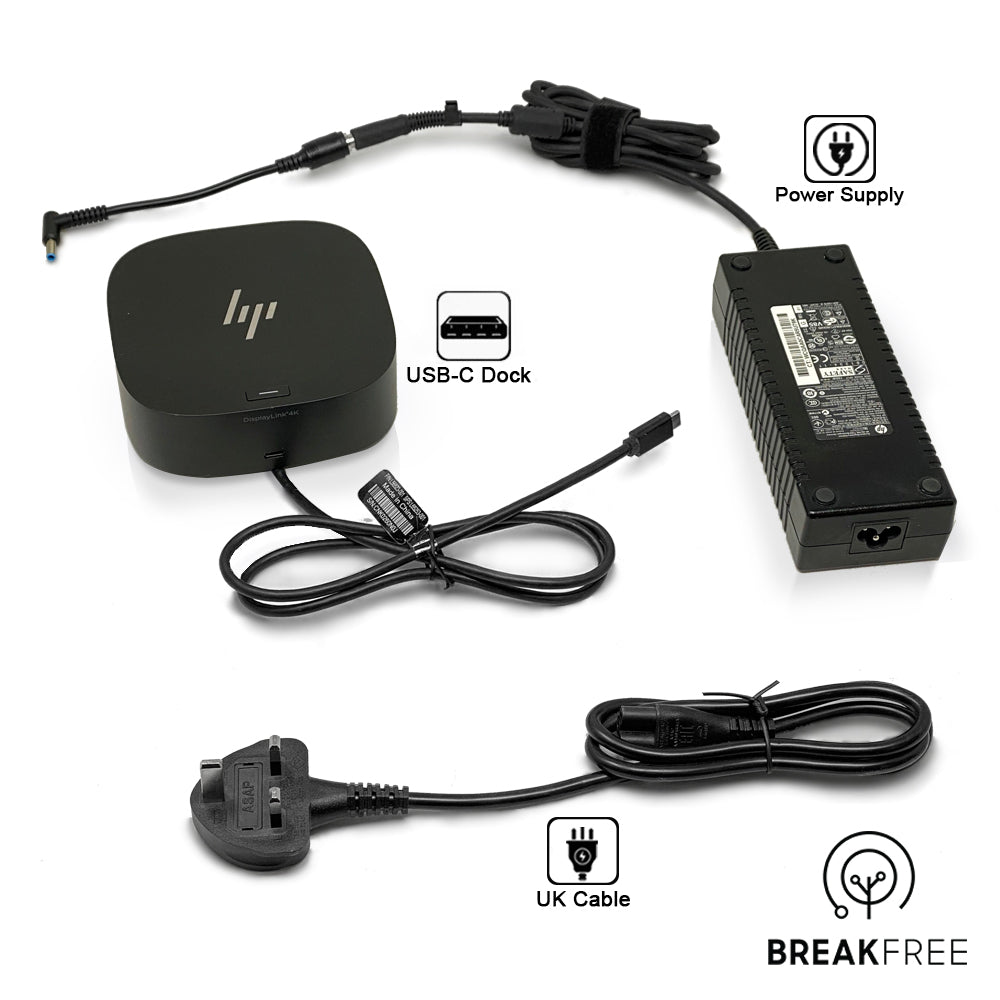 HP HSN-IX02 Dock G5 Docking Station USB-C HDMI DisplayPort