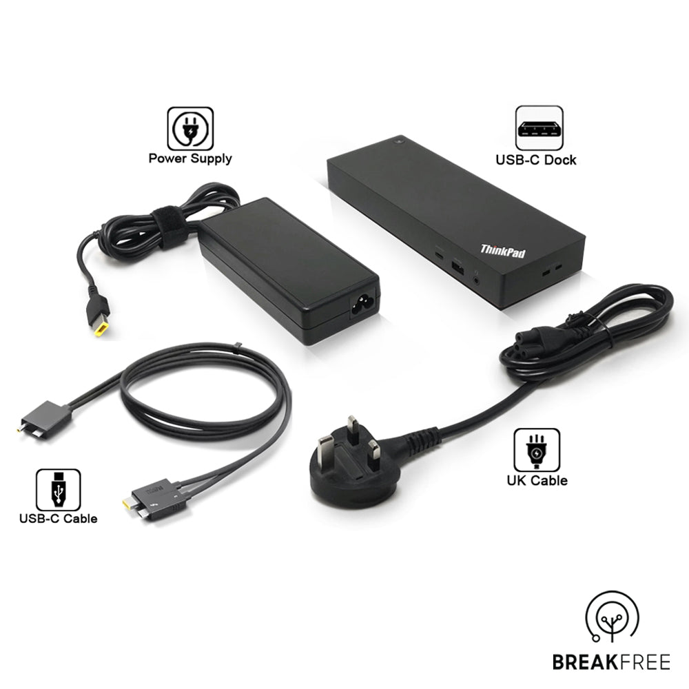 Lenovo 40B00300UK ThinkPad Thunderbolt 4 USB-C Workstation Dock Docking Station