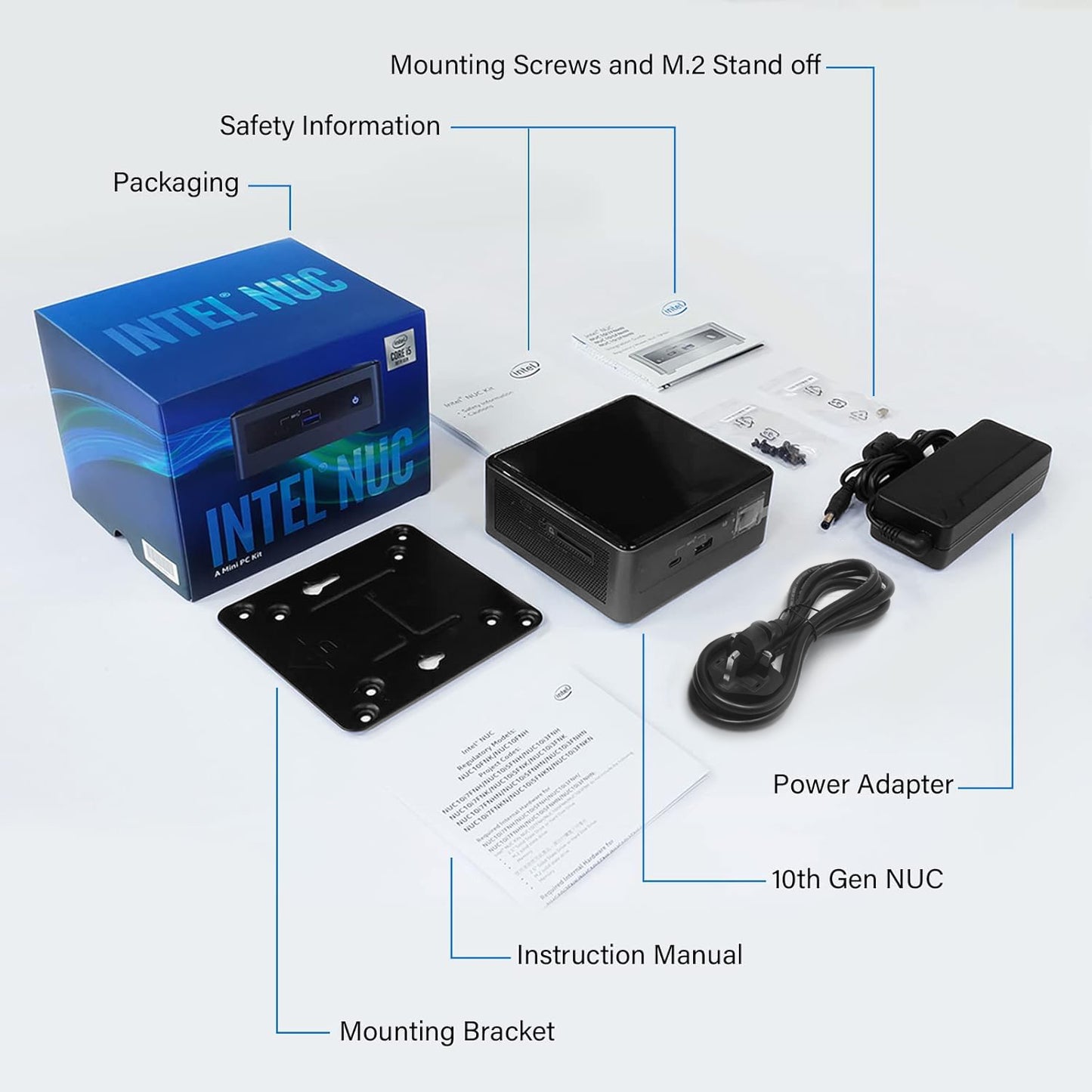 Intel NUC NUC10i5FNH Barebone Kit i5 10210U 4K WiFi Bluetooth