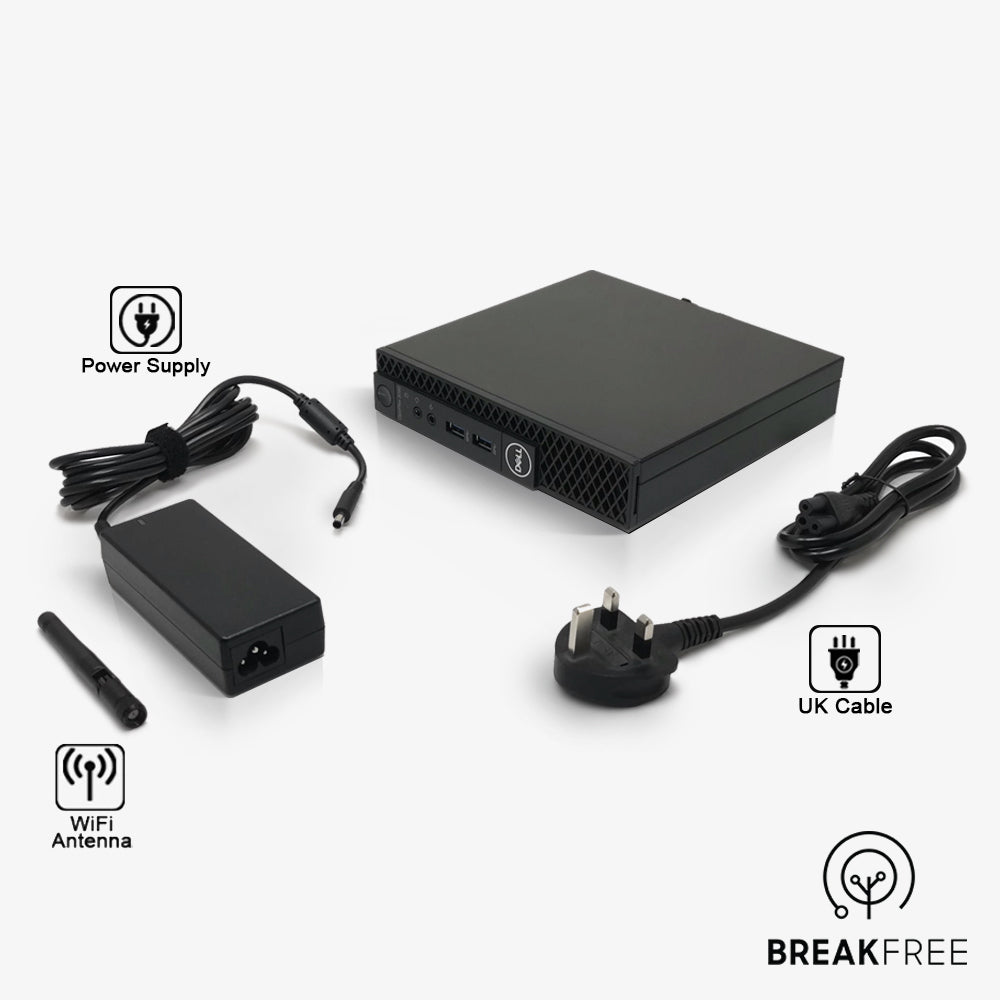 Dell OptiPlex 3060 Micro PC i7 8700T 4GHz 16GB RAM 256GB SSD 4K WiFi Bluetooth