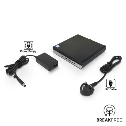 HP EliteDesk 800 G5 Mini PC i5 8500T 3.5GHz 16GB RAM 256GB SSD 4K