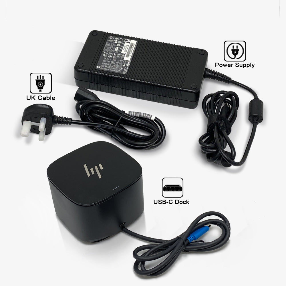 HP HSN-IX01 G2 Docking Station USB-C Thunderbolt 230W Dock