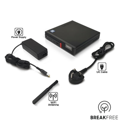 Lenovo ThinkCentre M720q Tiny PC i5 9500T 3.7GHz 16GB RAM 256GB SSD WiFi Bluetooth 4K