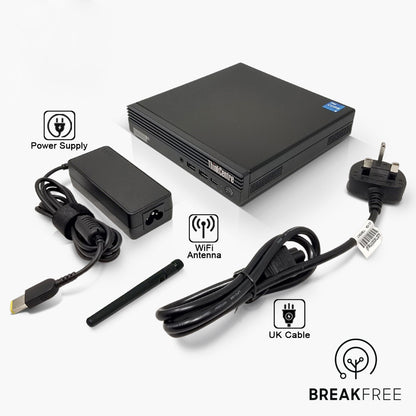 Lenovo ThinkCentre M70q Gen 3 Tiny PC i5 12400T 4.2GHz 16GB RAM 256GB SSD WiFi Bluetooth