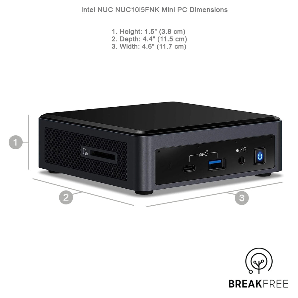 Intel NUC NUC10i5FNK Mini PC i5 10210U 4.2GHz 32GB RAM 500GB SSD WiFi Bluetooth
