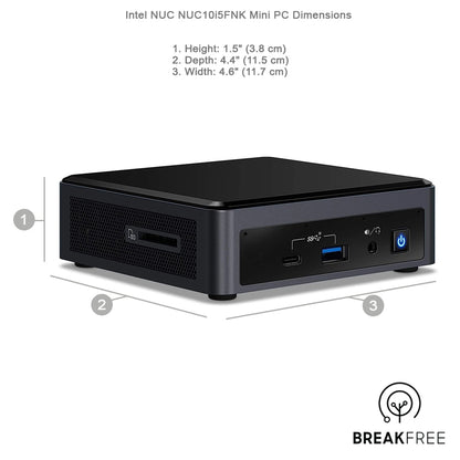 Intel NUC NUC10i5FNK Mini PC i5 10210U 4.2GHz 32GB RAM 500GB SSD WiFi Bluetooth