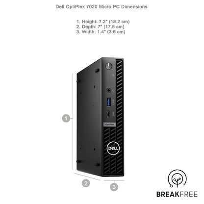 Dell OptiPlex 7020 Micro PC i5 14500T 4.8GHz 16GB RAM 500GB SSD WiFi Bluetooth
