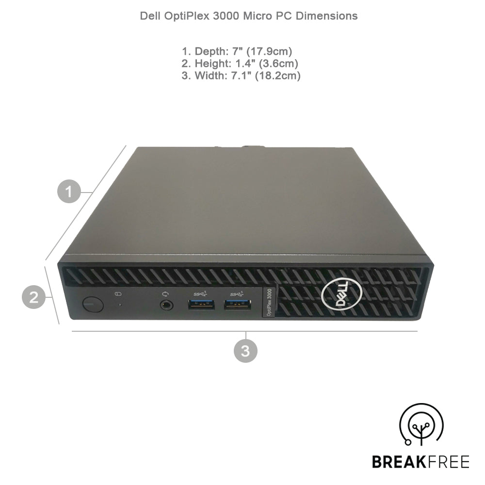 Dell OptiPlex 3000 Micro PC i3 12300T 4.2GHz 16GB RAM 256GB SSD WiFi Bluetooth