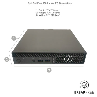 Dell OptiPlex 3000 Micro PC i3 12300T 4.2GHz 16GB RAM 256GB SSD WiFi Bluetooth