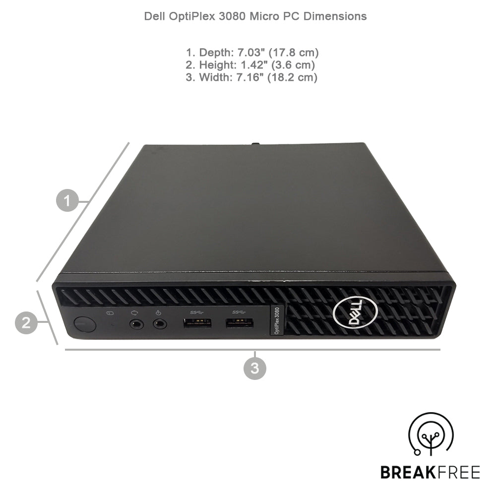 Dell OptiPlex 3080 Micro PC i3 10100T 8GB RAM 256GB SSD WiFi