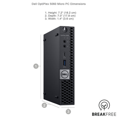 Dell OptiPlex 5060 Micro PC i5 8500T 3.5GHz 16GB RAM 256GB SSD WiFi Bluetooth