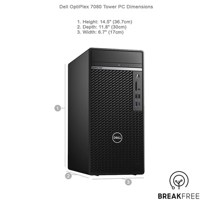 Dell OptiPlex 7080 Tower PC i7 10700 4.8GHz 16GB RAM 500GB SSD