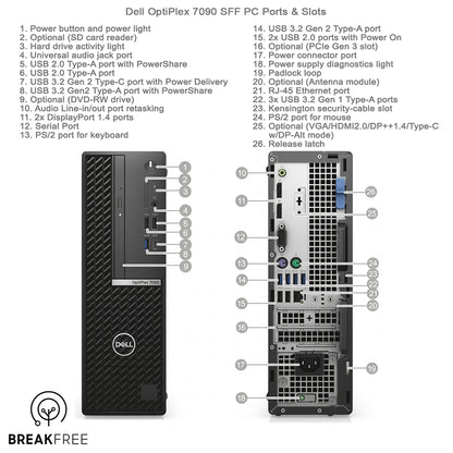 Dell OptiPlex 7090 SFF PC P1000 GDDR5 i7 11700 16GB RAM 500GB SSD 4K DP