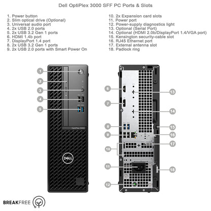 Dell OptiPlex 3000 SFF PC i5 12500 4.6GHz 16GB RAM 500GB SSD