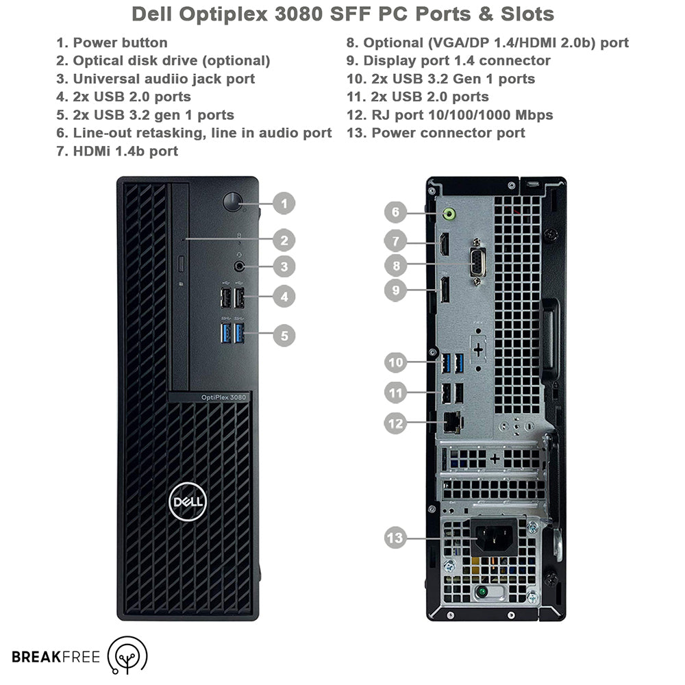 Dell OptiPlex 3080 SFF PC DVD-RW