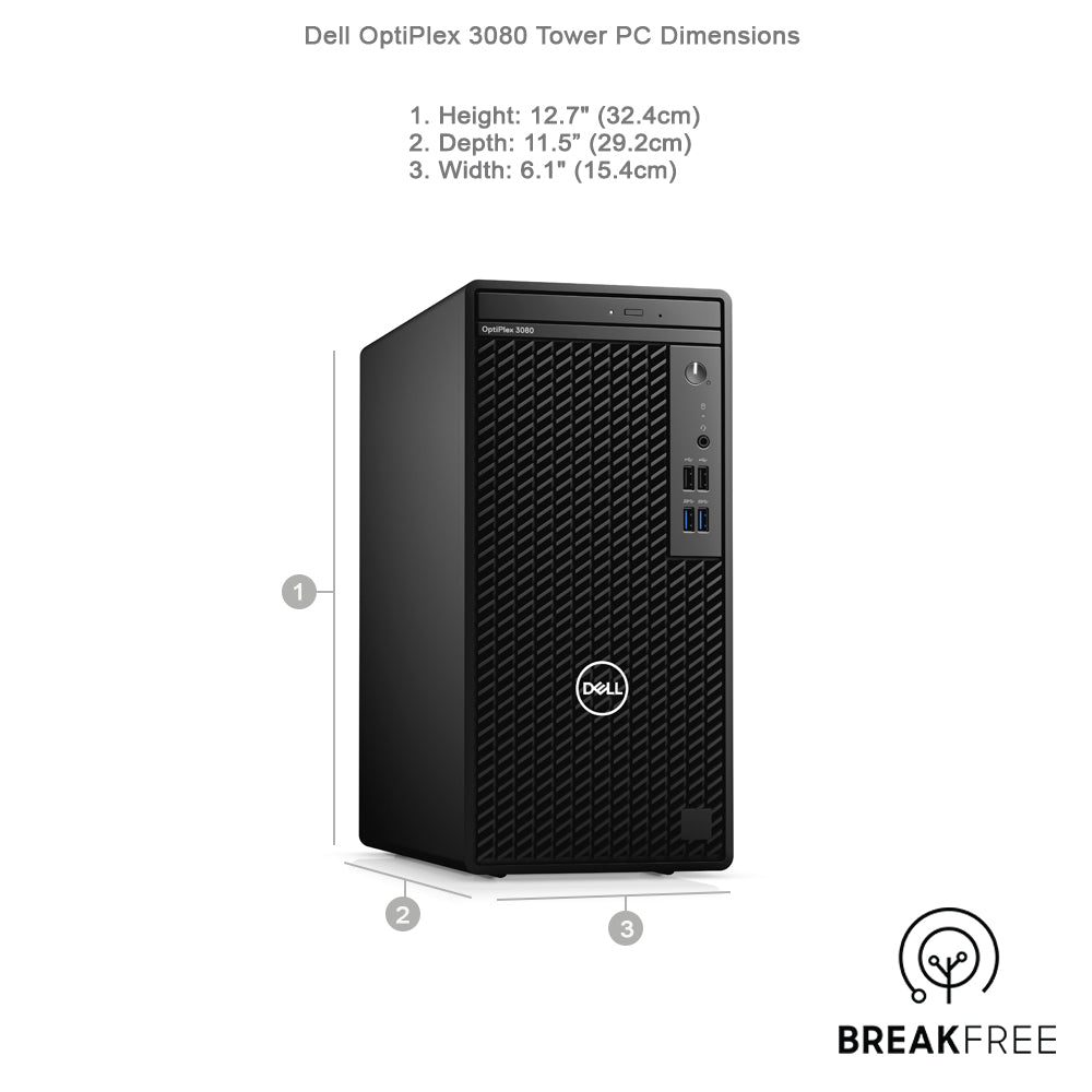 Dell OptiPlex 3080 Tower PC i5 10500 4.5GHz 16GB RAM 256GB SSD 4K
