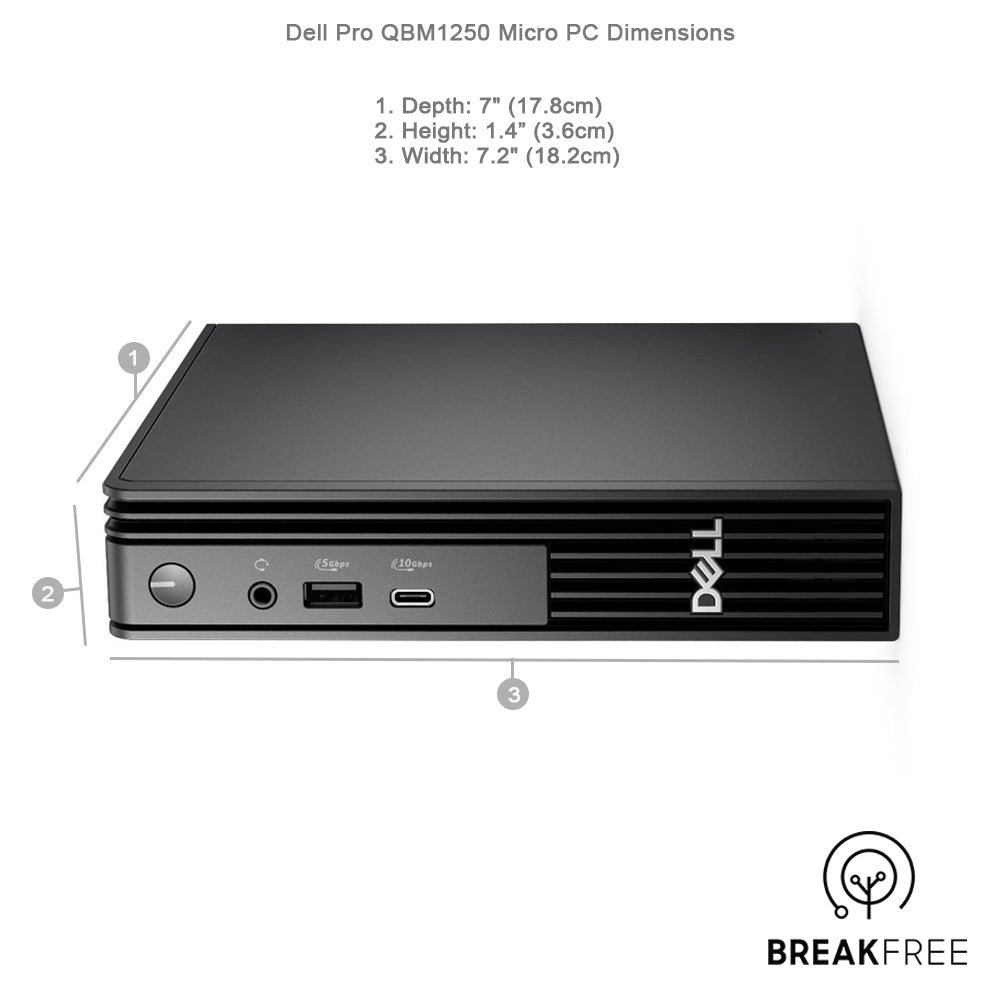 Dell pro QBM1250 Micro Plus PC Ultra 5 5.1GHz 16GB RAM 500GB SSD WiFi Bluetooth