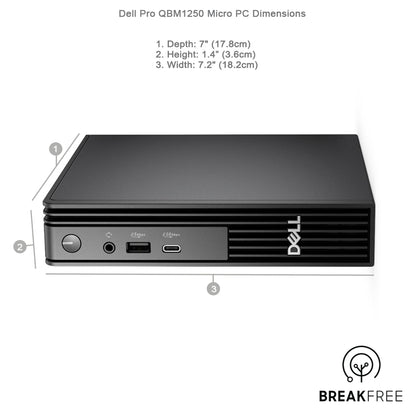 Dell pro QBM1250 Micro Plus PC Ultra 5 5.1GHz 16GB RAM 500GB SSD WiFi Bluetooth