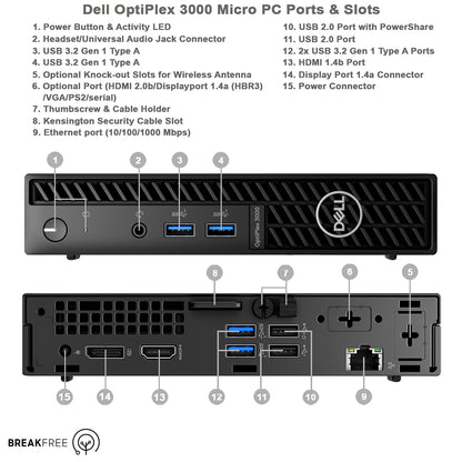 Dell OptiPlex 3000 Micro PC WiFi Bluetooth