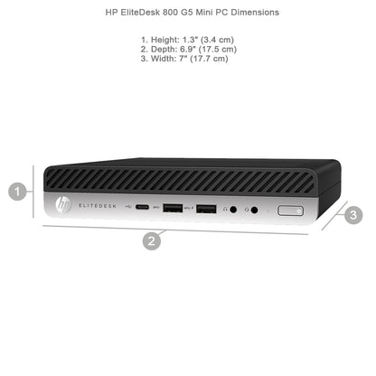 HP EliteDesk 800 G5 Mini PC i7 9700 4.7GHz 16GB RAM 256GB SSD 4K DP