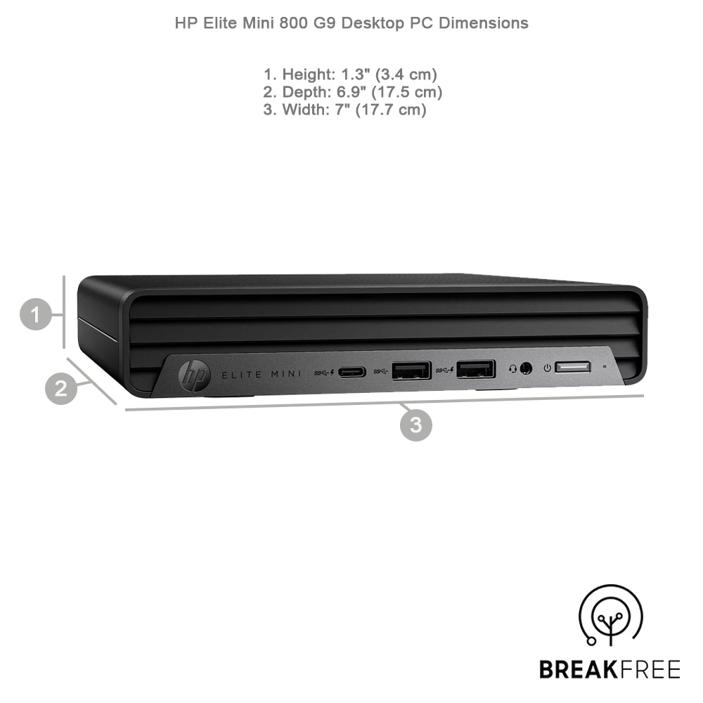 HP Elite Mini 800 G9 Desktop PC i7 13700T 4.9GHz 16GB RAM 512GB SSD WiFi Bluetooth
