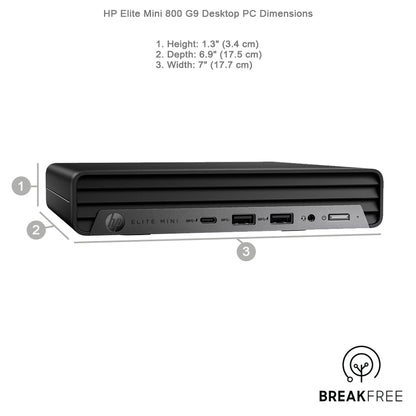 HP Elite Mini 800 G9 Desktop PC i7 13700T 4.9GHz 16GB RAM 512GB SSD WiFi Bluetooth