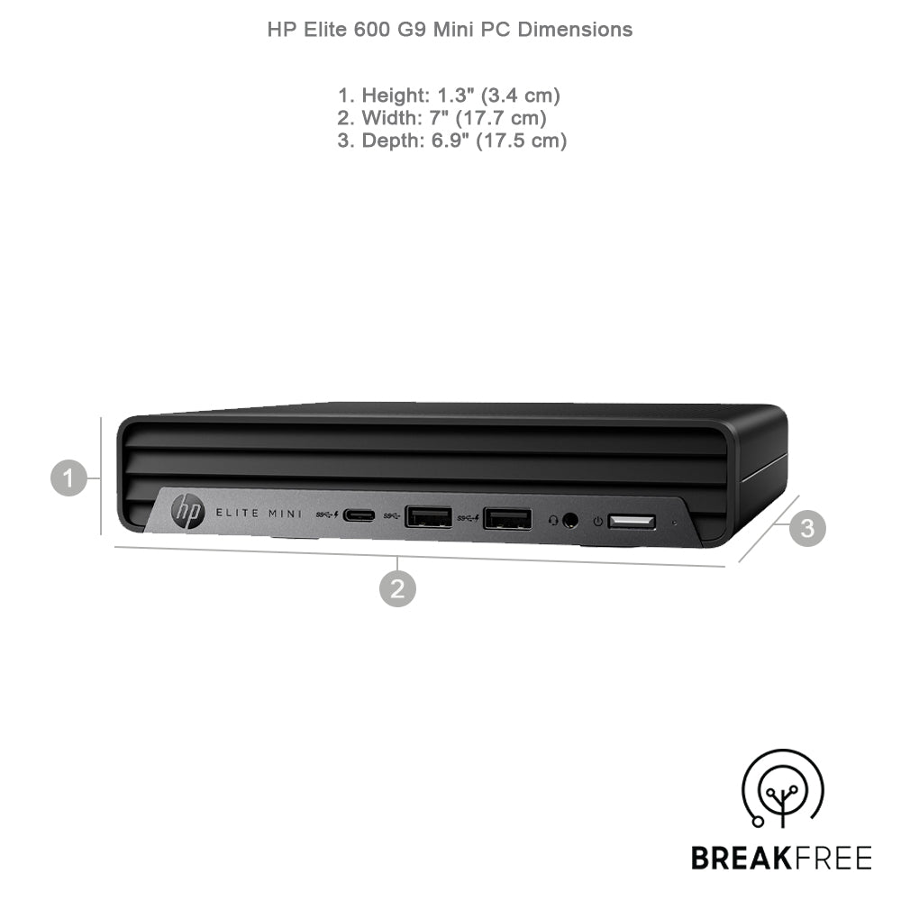 HP Elite 600 G9 Mini PC i5 12500T 16GB RAM 500GB SSD WiFi Bluetooth