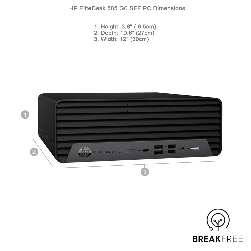 HP EliteDesk 805 G6 SFF PC Ryzen 4350G 16GB RAM 256GB SSD 500GB HDD WiFi