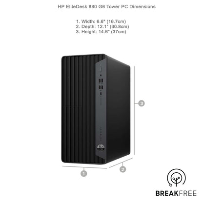 HP EliteDesk 880 G6 Tower PC i5 10500 4.5GHz 16GB RAM 2GB GDDR5 256GB SSD 1TB HDD DP 4K